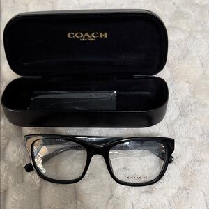 Coach Black Oversized Square Eyeglass Frames